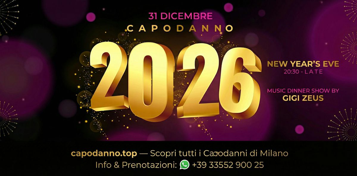 CAPODANNO AI BISCHERI MILANO 2026 \u2013 MUSIC DINNER SHOW