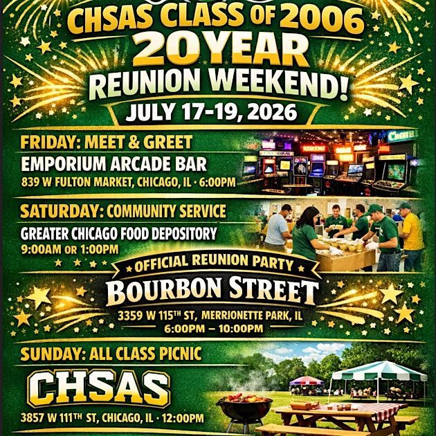 CHSAS Class of 2006: 20th Reunion Weekend