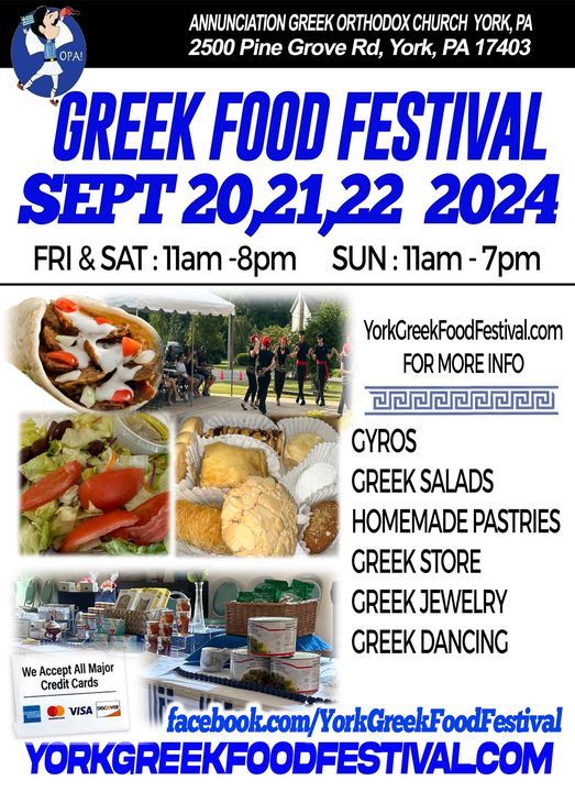 Greek Food Festival Sept 2022, 2024 Annunciation Greek Orthodox