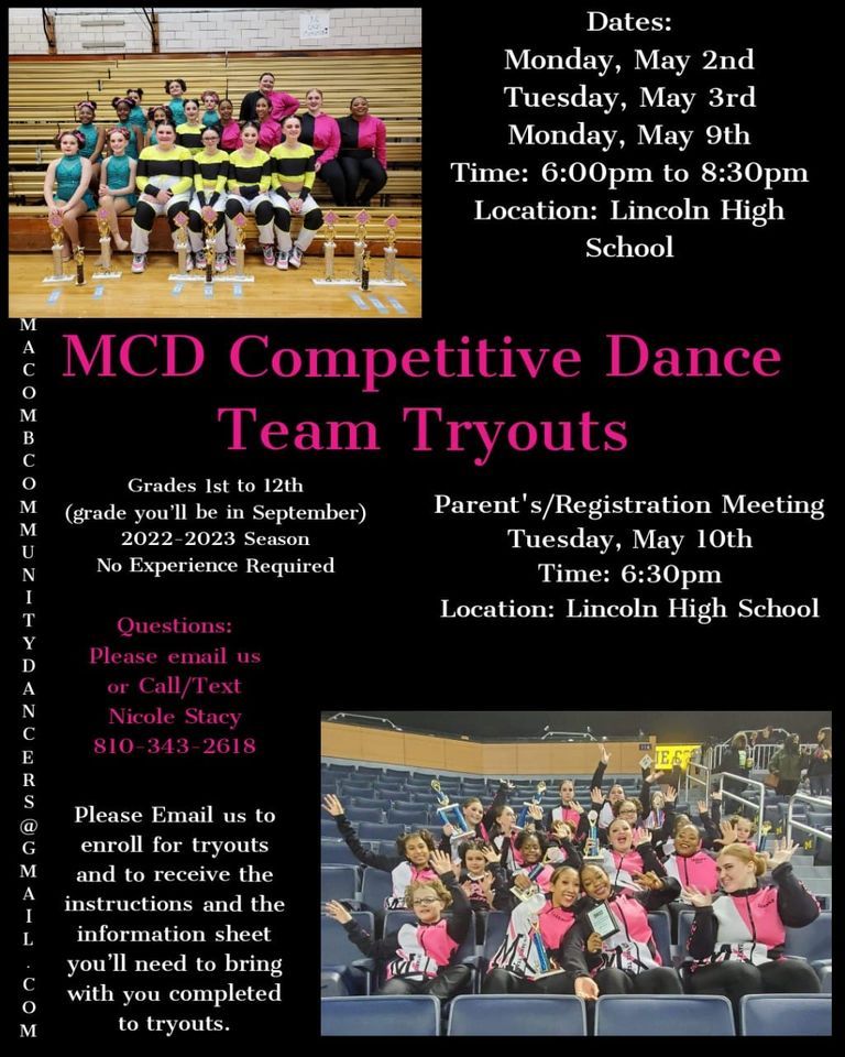 Competitive Dance Team Tryouts | Lincoln High School, Warren, MI | May ...