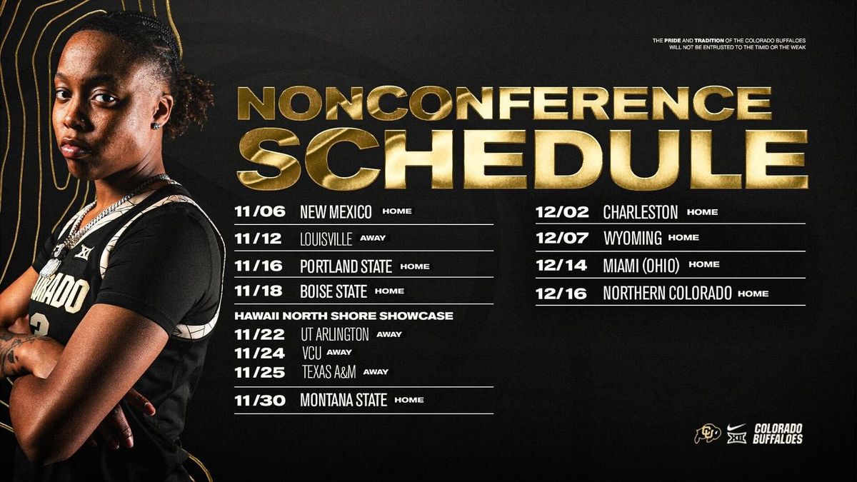 Boise State Broncos at Colorado Buffaloes Womens Basketball