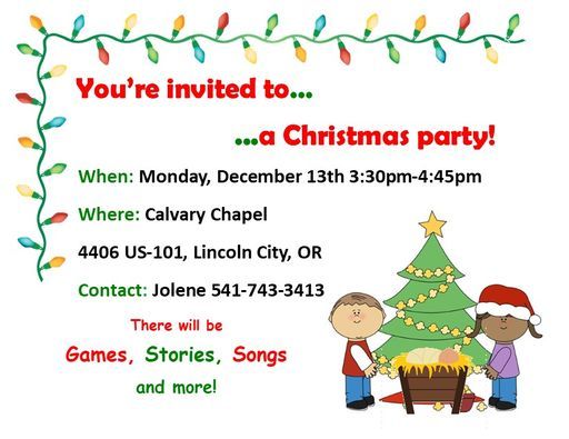 Location For Calvary Christmas Party 2022 Christmas Party Club | Calvary Chapel Lincoln City | December 13, 2021