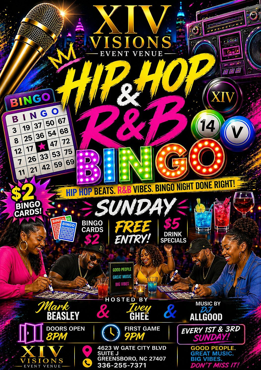 HIP-HOP & R&B BINGO! FREE ENTRY\u2026$5 DRINKS!! $2 BINGO CARDS