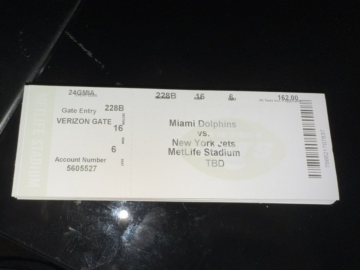 New York Jets at Miami Dolphins at Hard Rock Stadium