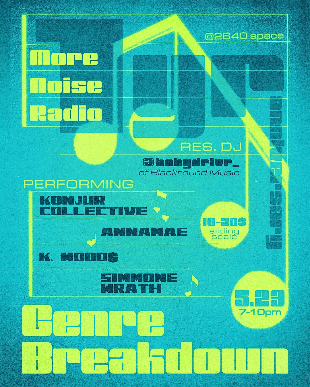 More Noise Radio Presents Genre Breakdown