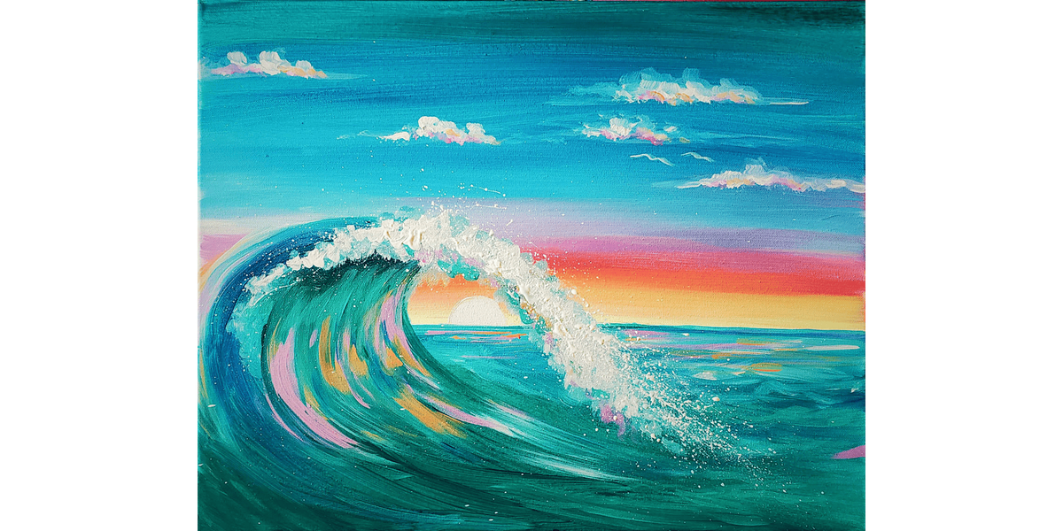 Colorful Wave - Paint and Sip in Tyler | Classpop!\u2122