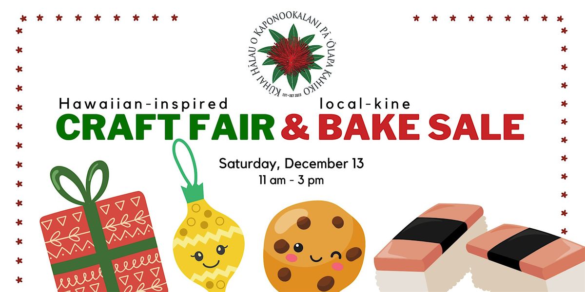 Hawaiian Holiday Craft Fair and Bake Sale