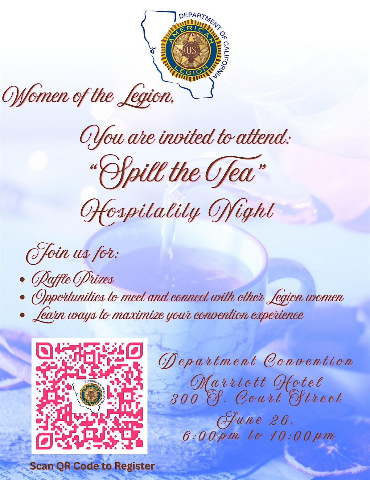 Women of the Legion "Spill the Tea"