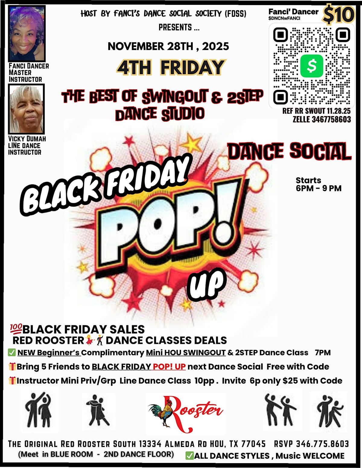 4th Friday The Best of Swingout 2Step Dance Social Black Friday Pop! Up
