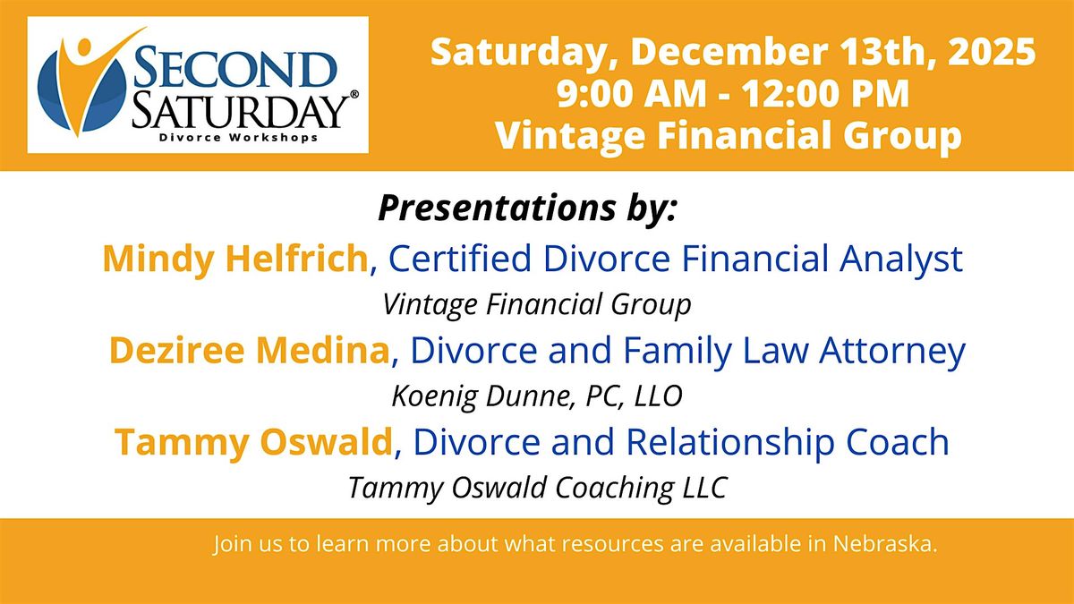 Second Saturday: Divorce Workshop