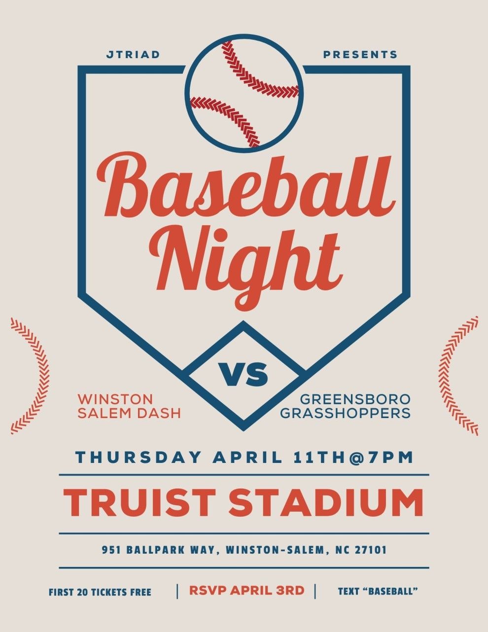 Winston-Salem Dash at Greensboro Grasshoppers at First National Bank Field