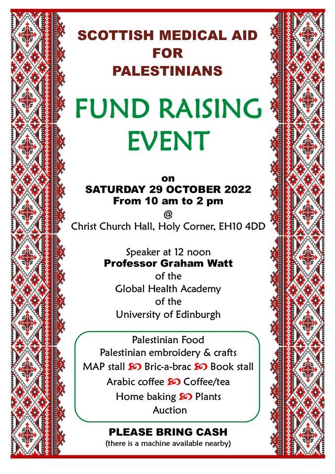 Scottish Medical Aid for Palestinians Fund Raising Event