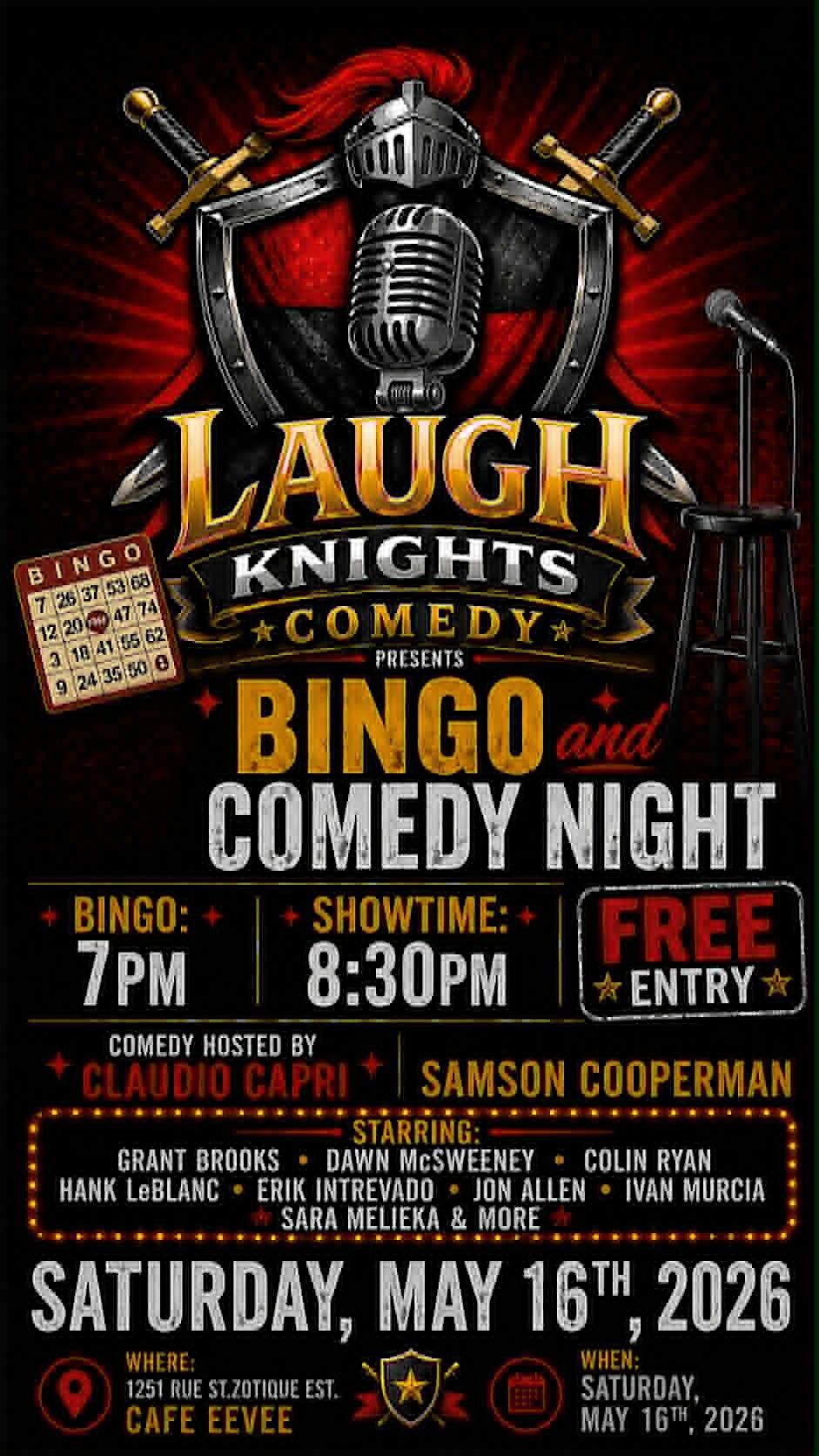 LAUGH KNIGHTS PRESENTS: BINGO & COMEDY NIGHT