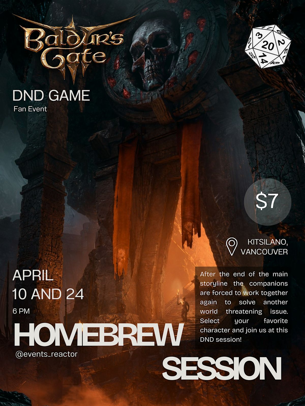 Dnd Rally Baldurs Gate 3 fan DND session at 3130 Arbutus St, Vancouver on 10th ...