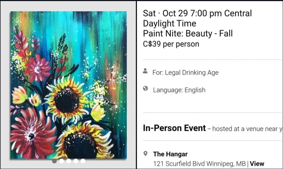 Paint Nite with Monique BeautyFall The Hangar, Winnipeg, MB