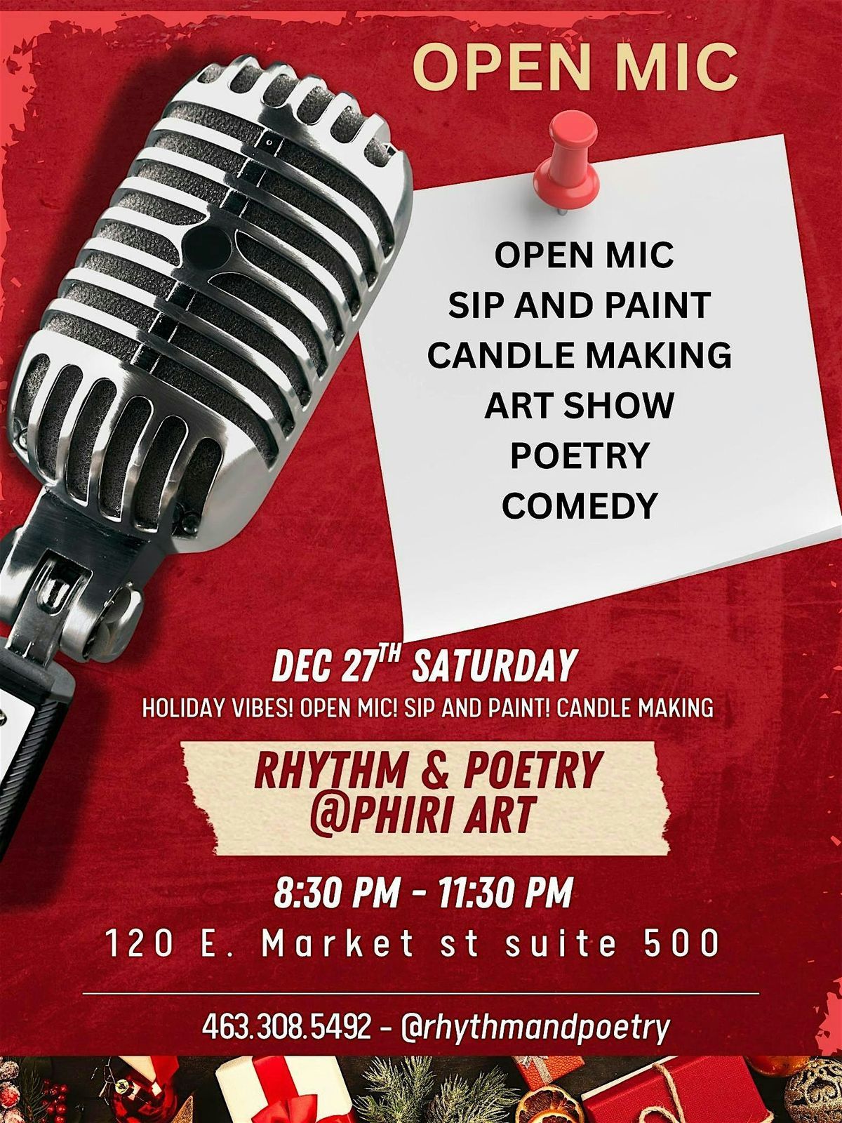 RHYTHM & POETRY: A HOLIDAY VIBE THE REUNION \u2014 PART III Saturday, December 2