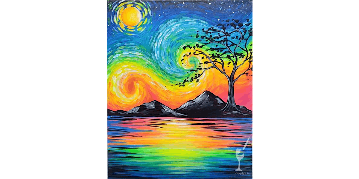 Swirly Starry Night Sky - Paint and Sip in Houston | Classpop!\u2122