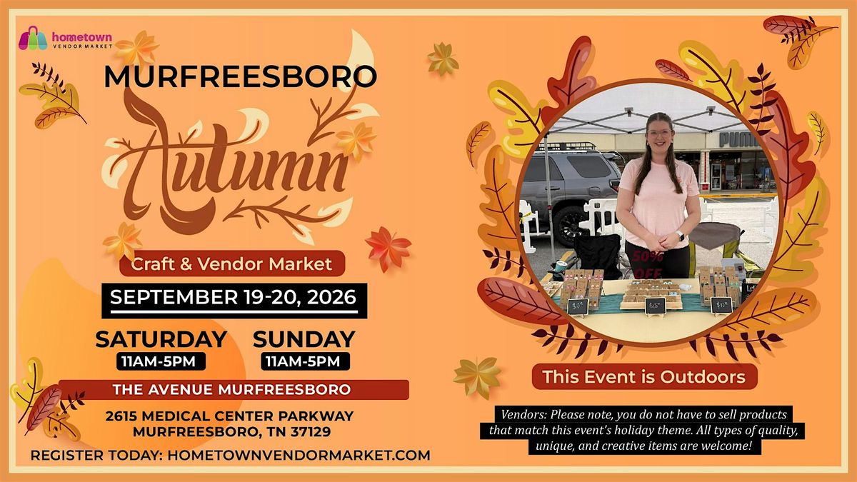 Craft Connect Murfreesboro Autumn Craft & Vendor Market at The Avenue Murfreesboro on ...
