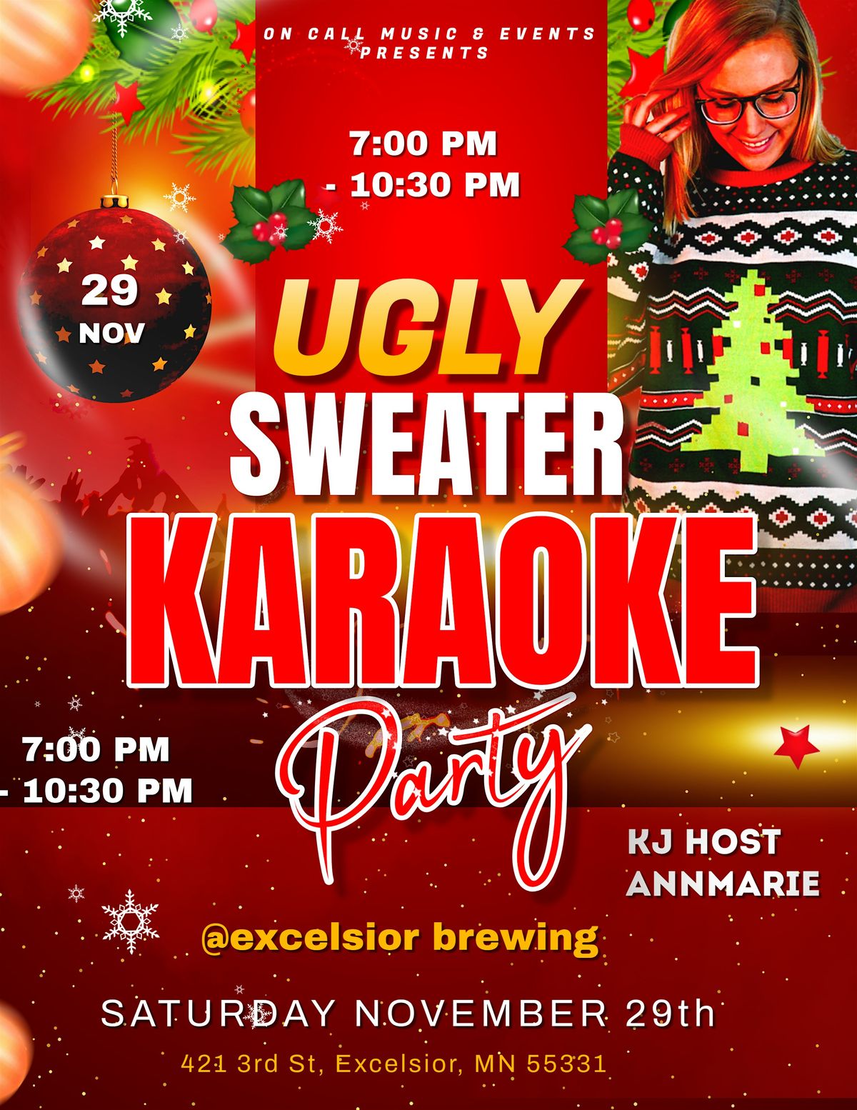 Ugly Sweater Karaoke at Excelsior Brewing