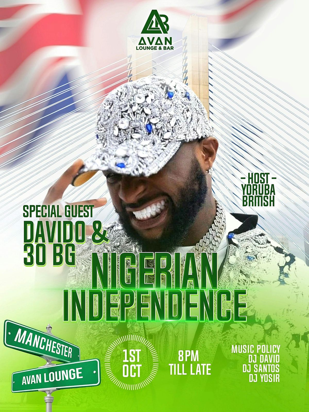 Avan Lounge Presents: NIGERIAN INDEPENDENCE CELEBRATION with Special Guest: Davido & 30BG