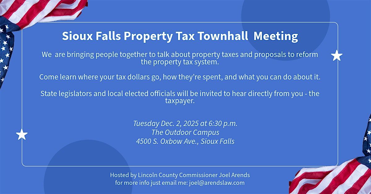 Sioux Falls Property Tax Townhall Meeting