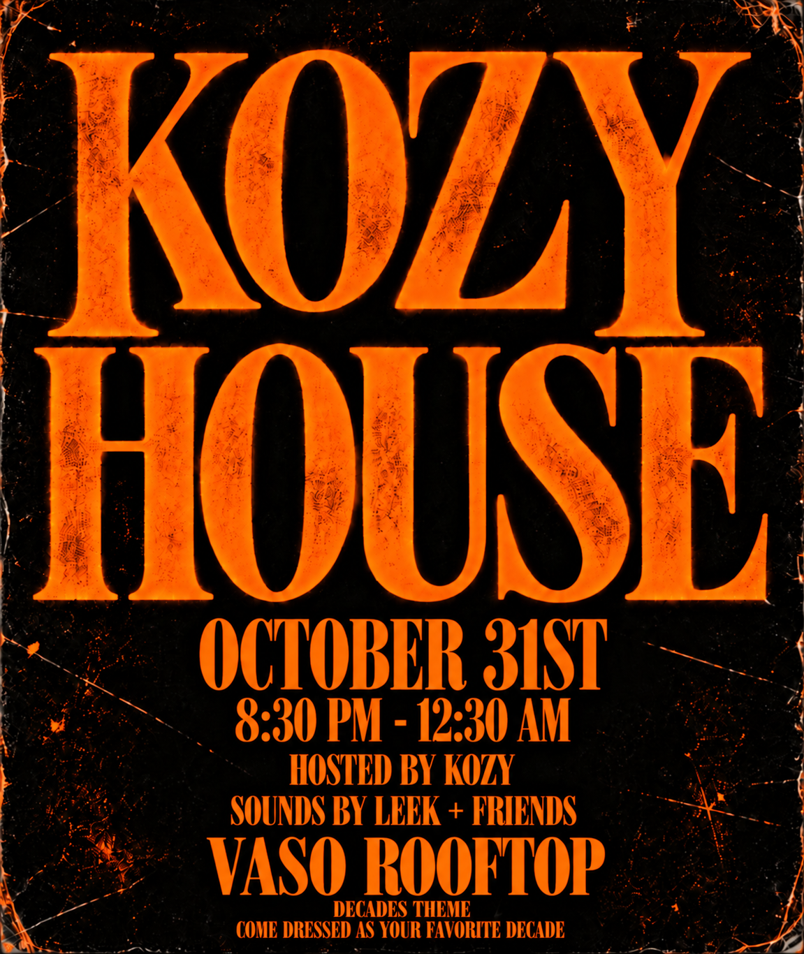 KOZY HOUSE: HALLOWEEN EDITION at VASO, Dublin on 31st October, 2026