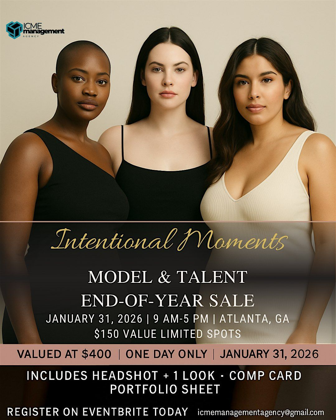 Intentional Moments: Model & Talent End-of-Year Sale