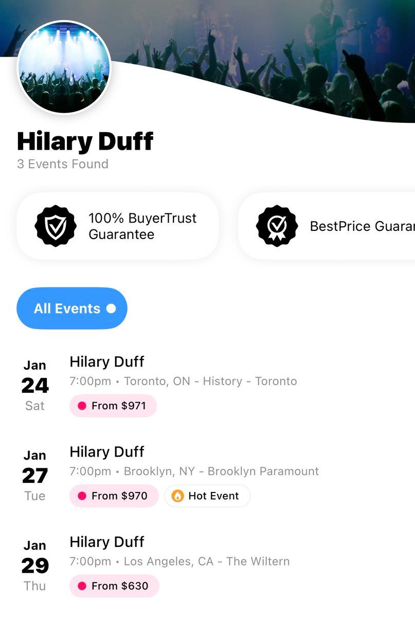 Hilary Duff Los Angeles Tickets