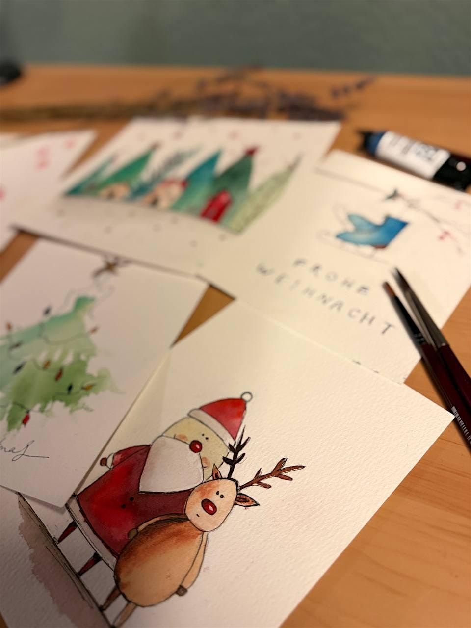 Watercolor Christmas Cards