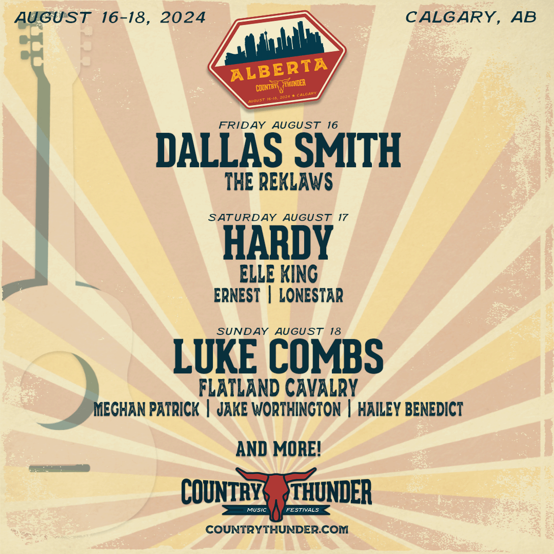 Country Thunder Alberta - 3 Day Pass at The Confluence Historic Site and Parkland
