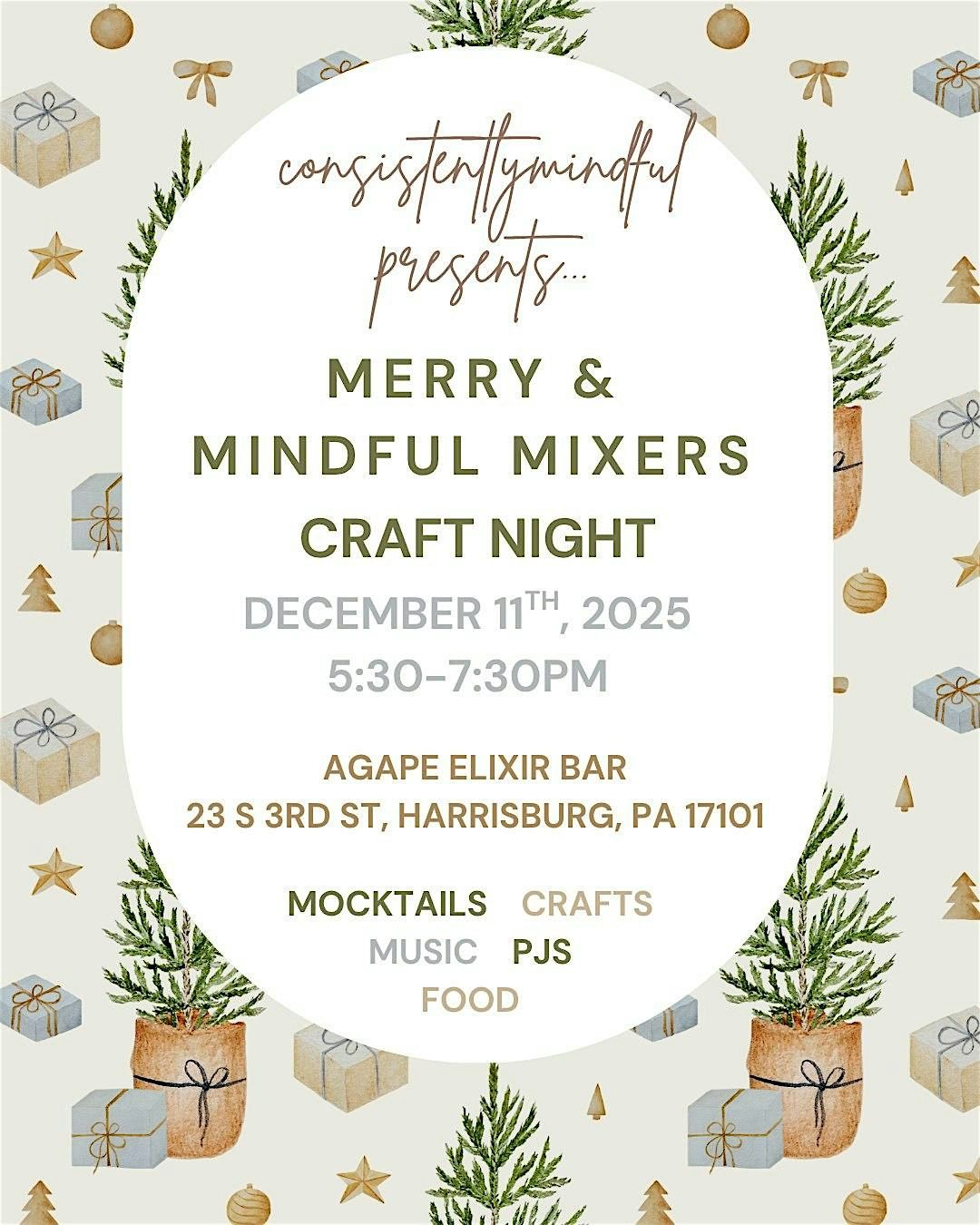 Merry & Mindful Mixers Craft Night