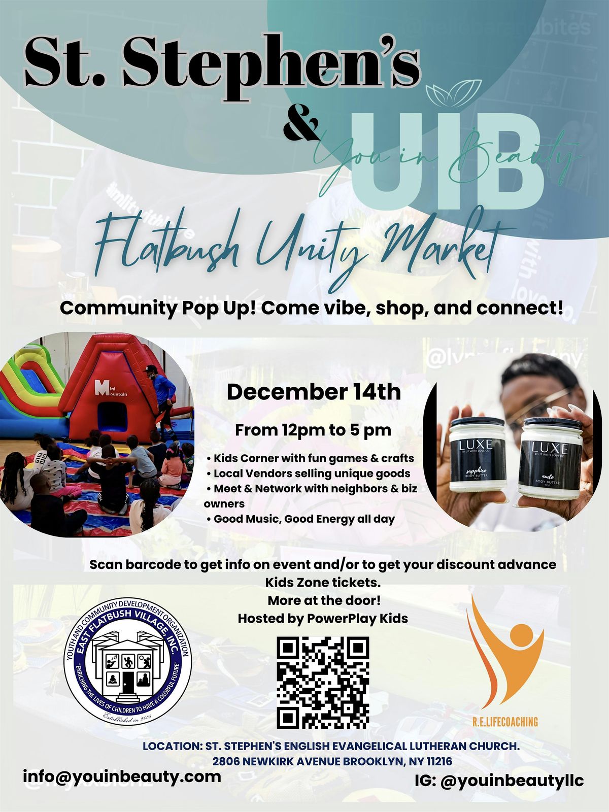 St. Stephen\u2019s & UIB Flatbush Unity Market on 12\/14\/25,  12-5pm