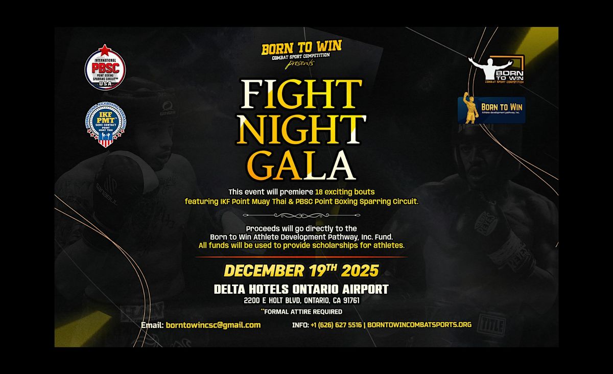 BORN TO WIN - FIGHT NIGHT GALA \/ DELTA HOTELS AIRPORT
