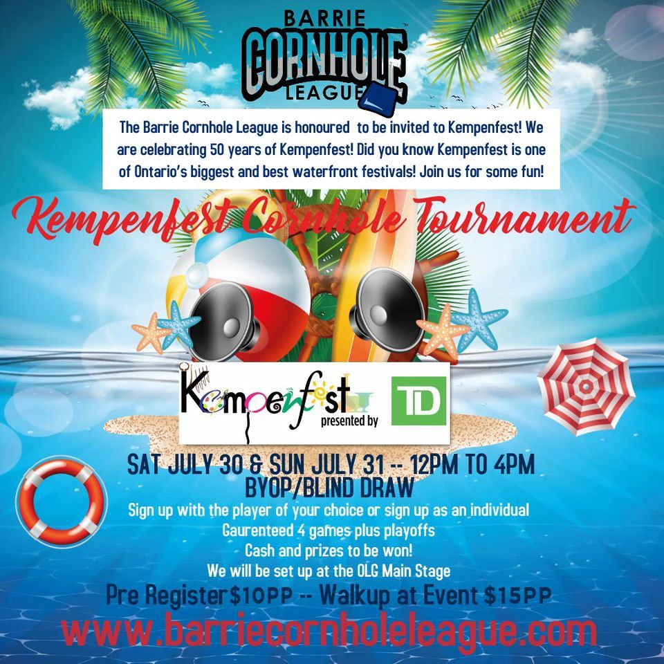 BCL - Kempenfest BYOP/Blind Draw cornhole tournament | Kempenfest ...