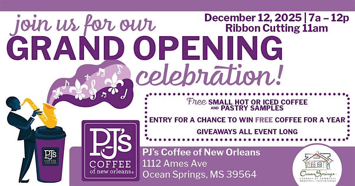 PJ's Coffee Gulf Coast Grand Opening Celebration