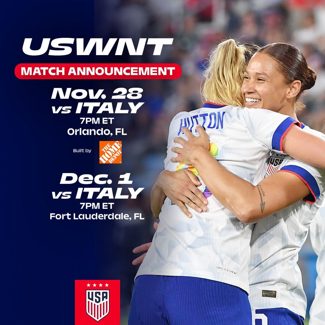 US vs Italy Womens National Soccer at Chase Stadium