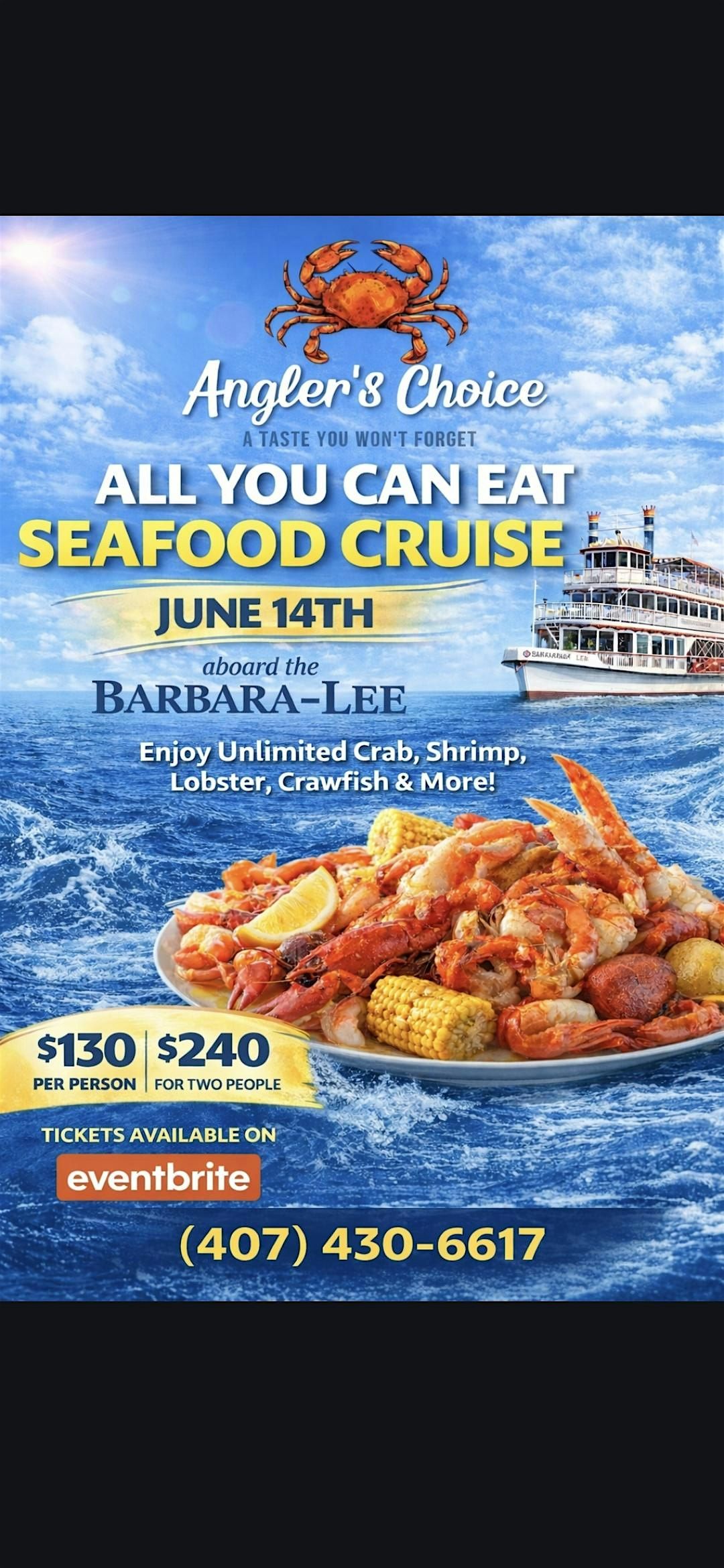 ALL YOU CAN EAT SEAFOOD CRUISE