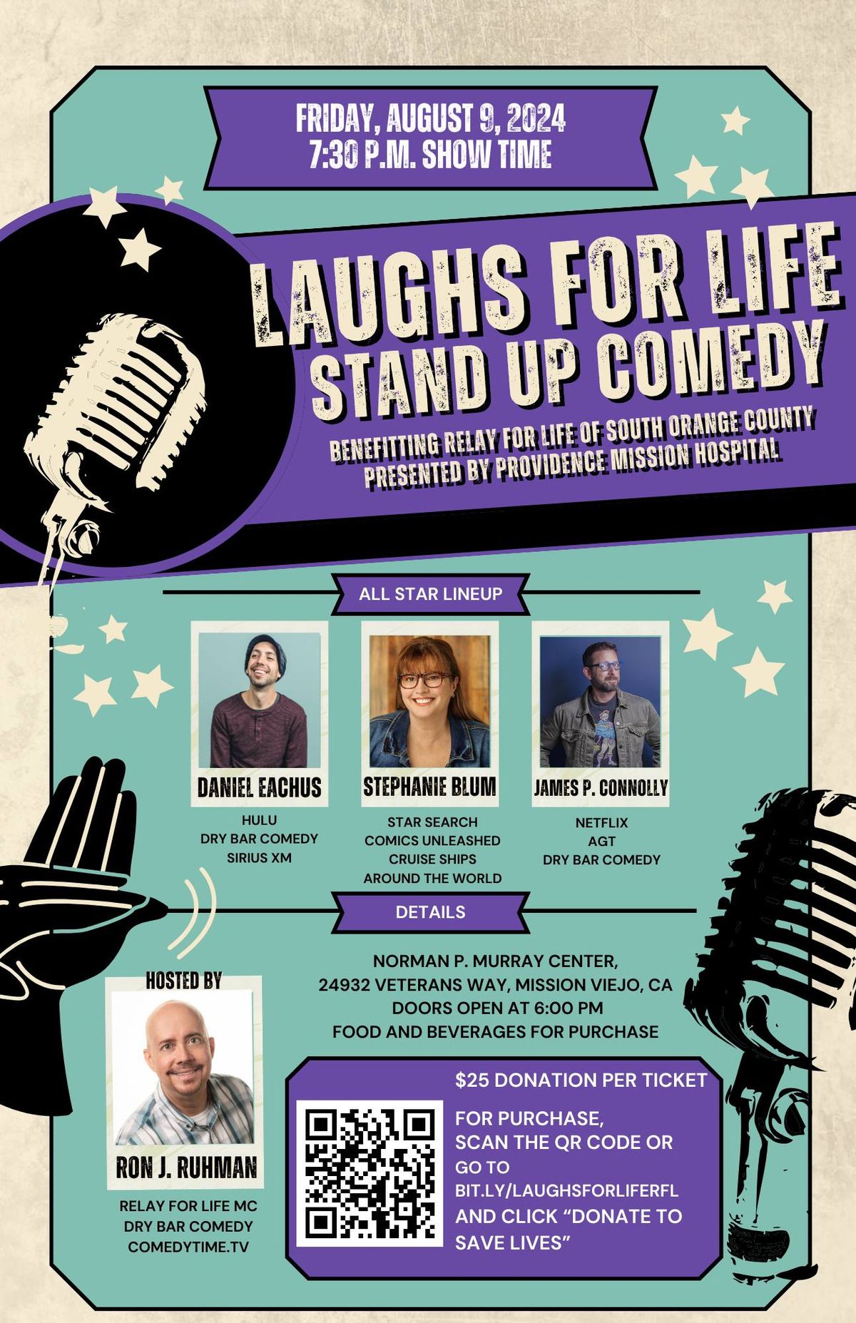 Laughs For Life Stand Up Comedy Show | Norman P. Murray Community and ...