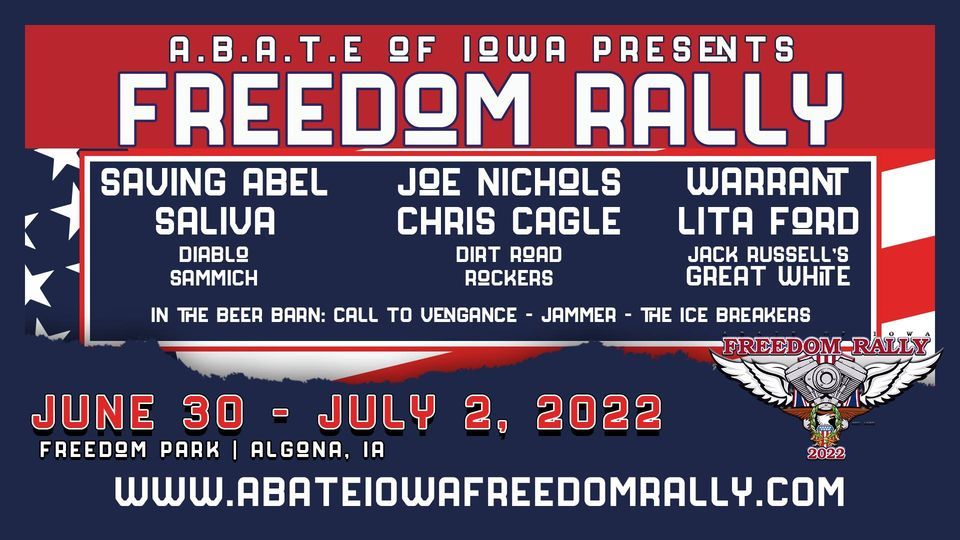 2022 A.B.A.T.E. Freedom Rally ABATE of Iowa Freedom Rally, Algona, IA