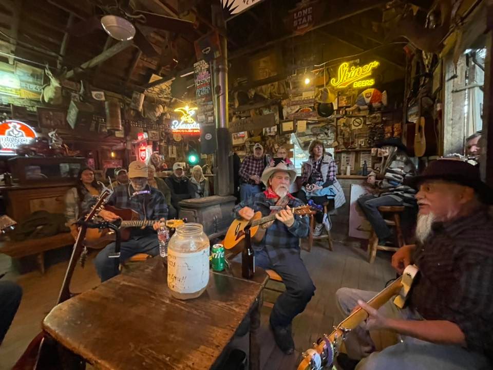 INSIDE the Bar..Luckenbach Pickers Circle Luckenbach Town Loop