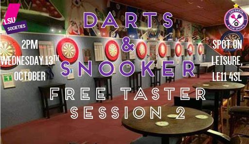 Free Taster Session 2: Darts and Snooker