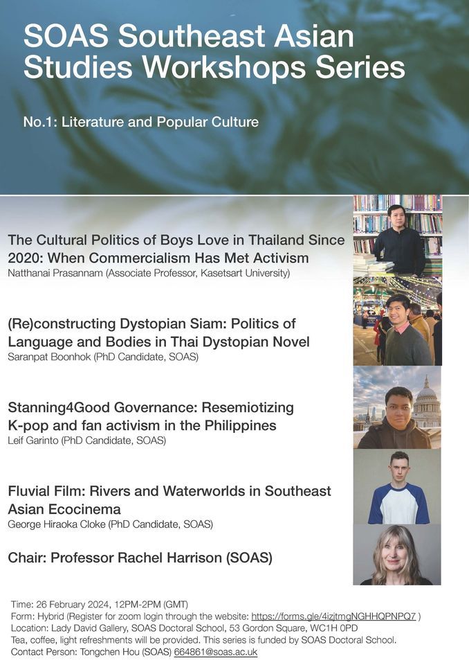 Soas Events SOAS South East Asian Studies Workshop Series: Literature and Popular ...