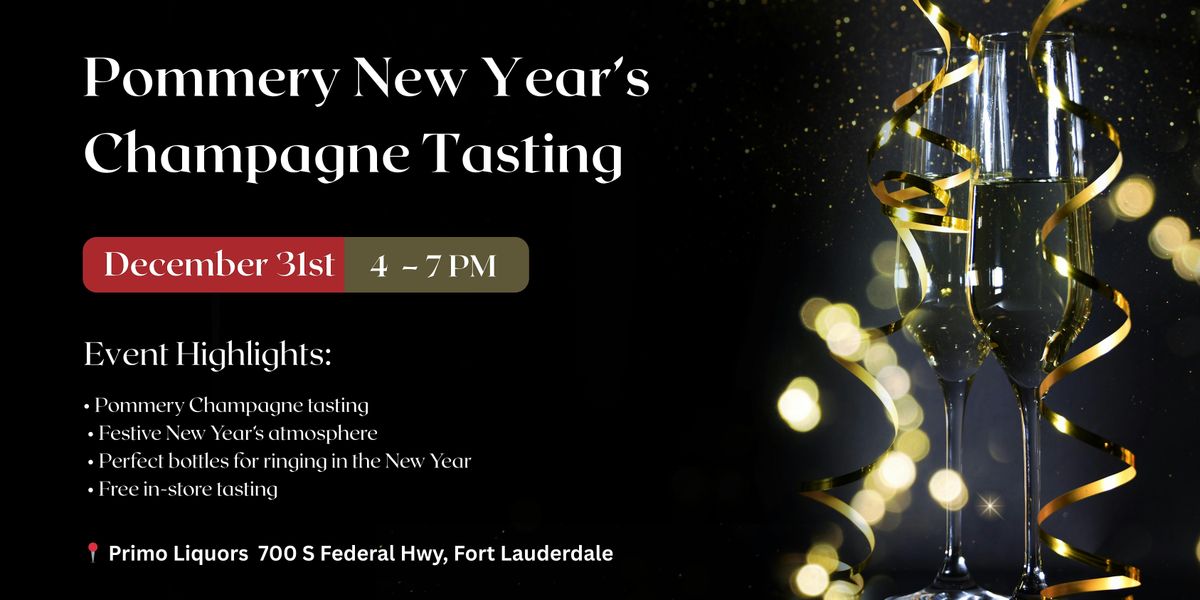 Pommery New Year\u2019s Champagne Tasting