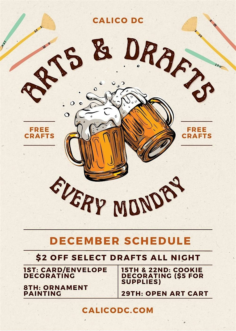 "Arts & Drafts" at Calico (Open Art Cart)