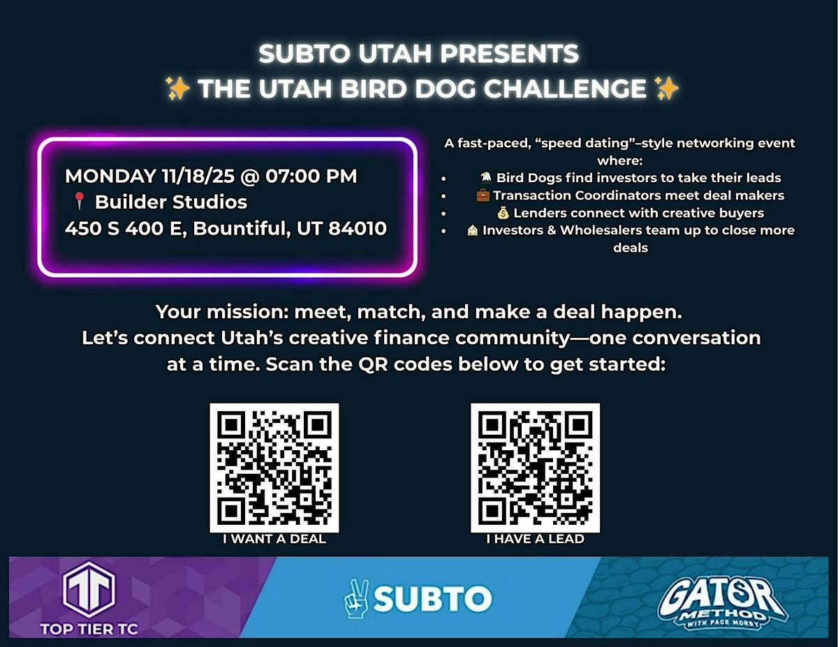 Subto Utah November Meetup at Builder Studios Coworking & Office Space ...