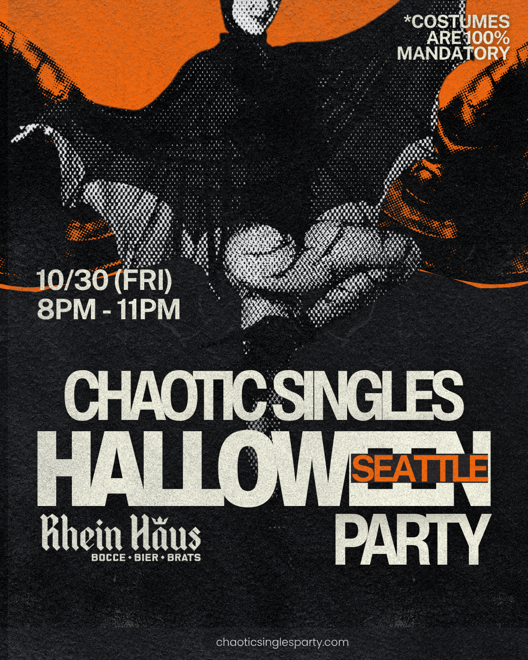 Chaotic Singles HALLOWEEN Party (Seattle) at Rhein Haus Seattle on 30th ...