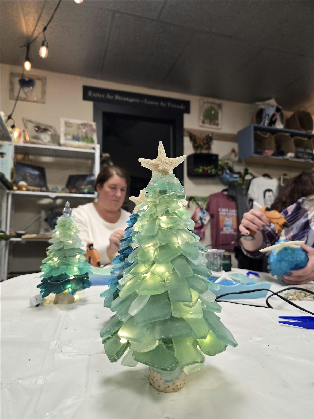 Make a seaglass Christmas tree at the Bloomin Cottage