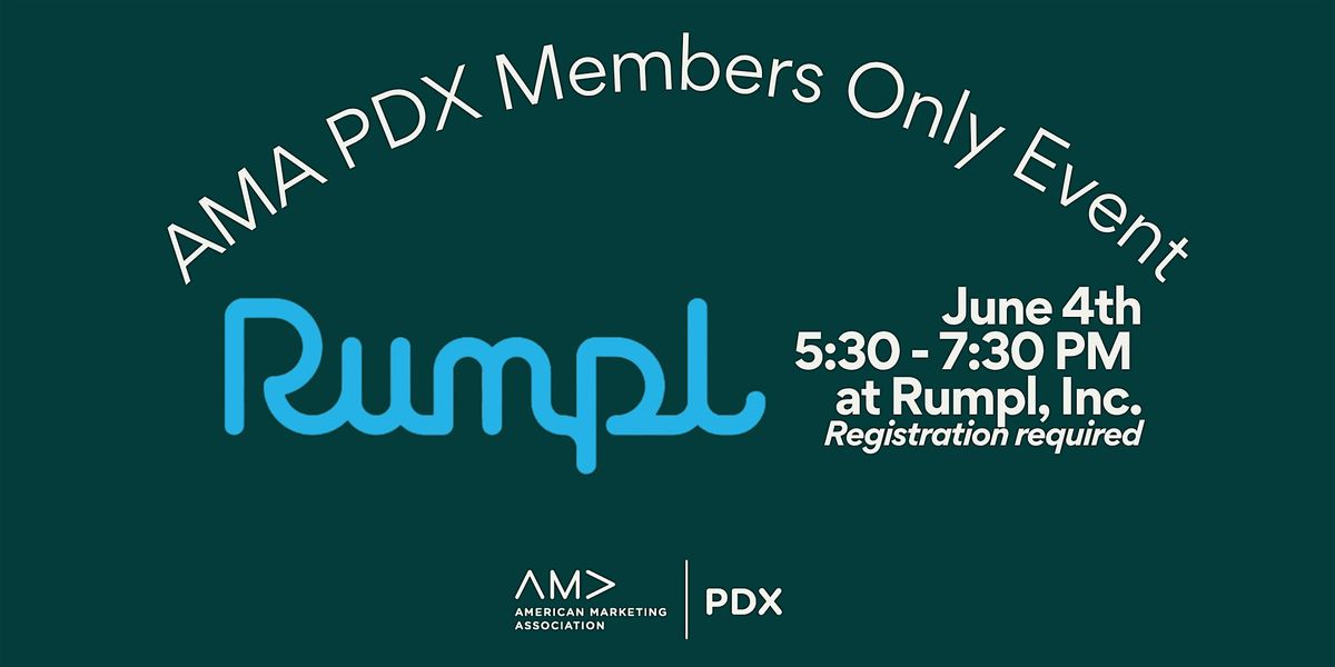 AMA PDX Monthly Marketers Meetup \u2014 Rumpl, Inc.