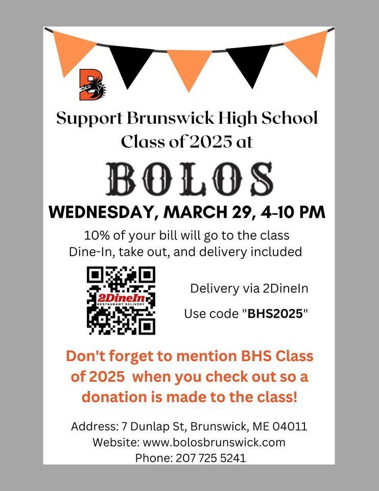 Meaningful Spend for Brunswick High School Class of 2025! Bolos