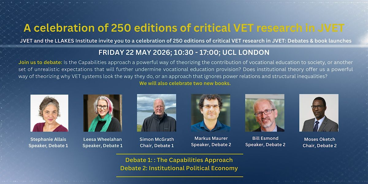 Journal of Vocational Education and Training - 250th edition event